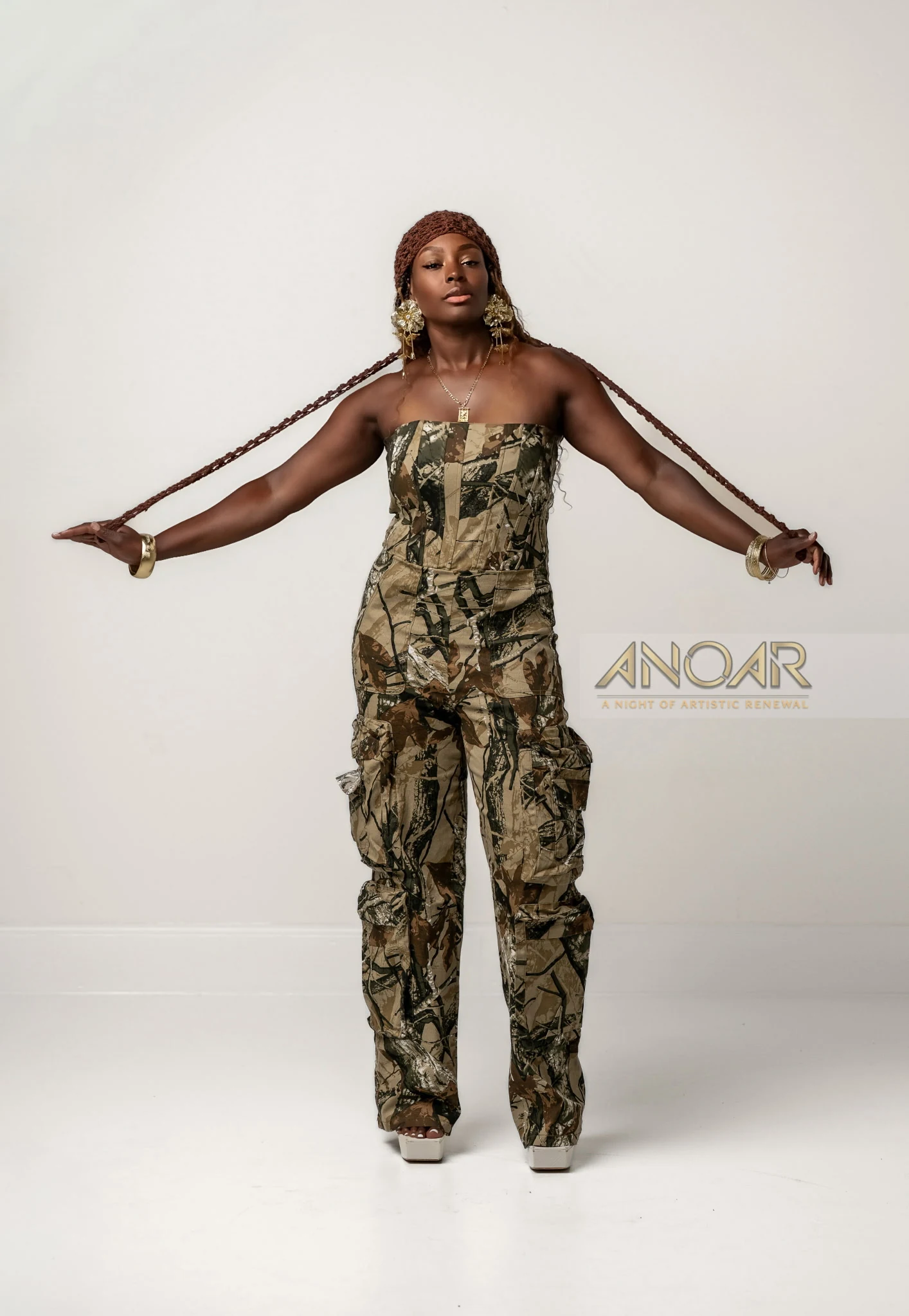 Linda Orji in a full-length promotional portrait for A Night of Artistic Renewal