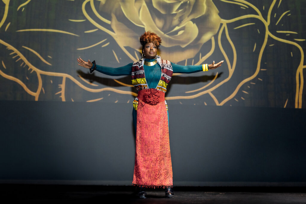 Linda Orji on stage in Charlotte